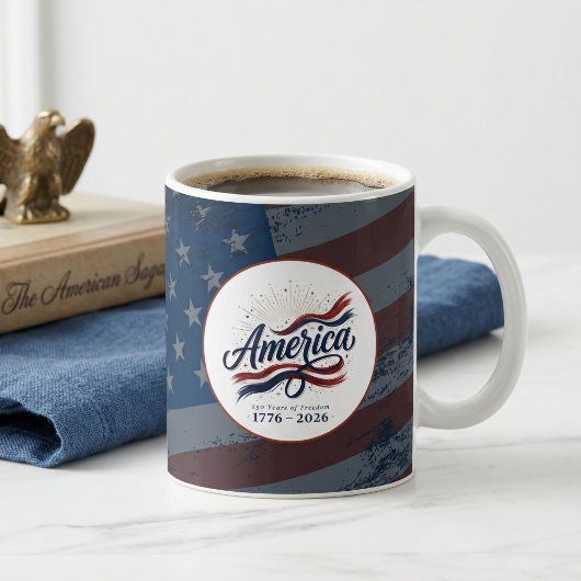 アメリカ独立250周年 7月4日 独立記念日 コーヒーマグカップ