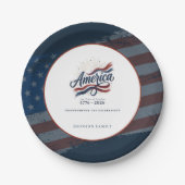 アメリカ独立250周年 7月4日 独立記念日 ペーパープレート (正面)
