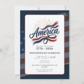 アメリカ独立250周年 7月4日 独立記念日 招待状 (正面)