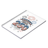 アメリカ独立250周年 7月4日 花火大会 ノートブック (左側)