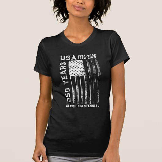 アメリカ独立250周年 7月4日 Tシャツ (正面)