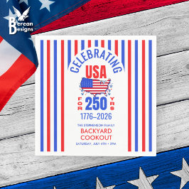 アメリカ独立250周年 BBQ クックアウト 7月4日 スタンダードカクテルナプキン
