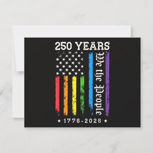 アメリカ独立250周年+LGBTプロ セーブザデート (正面)