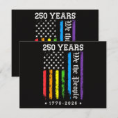 アメリカ独立250周年+LGBTプロ セーブザデート (正面/裏面)