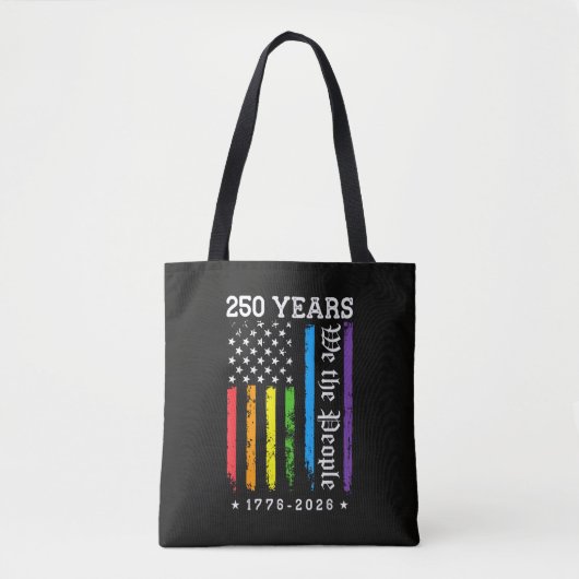 アメリカ独立250周年+LGBTプロ トートバッグ (正面)
