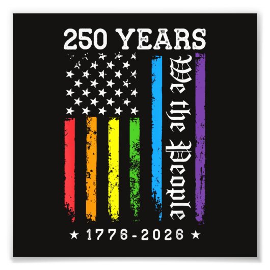 アメリカ独立250周年+LGBTプロ フォトプリント            (正面)