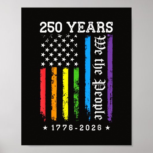 アメリカ独立250周年+LGBTプロ ポスター (正面)