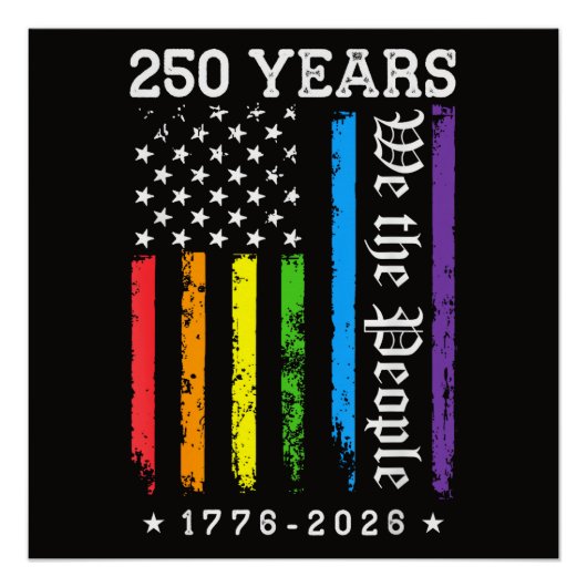 アメリカ独立250周年+LGBTプロ ポスター (正面)