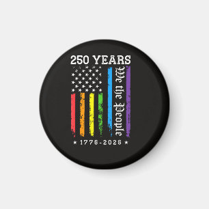 アメリカ独立250周年+LGBTプロ マグネット