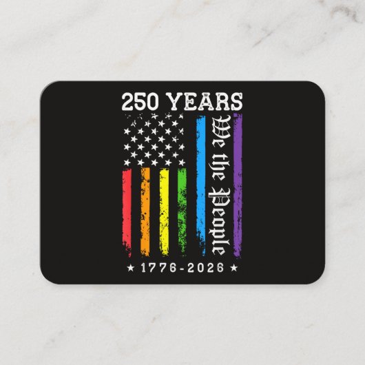 アメリカ独立250周年+LGBTプロ 名刺 (正面)