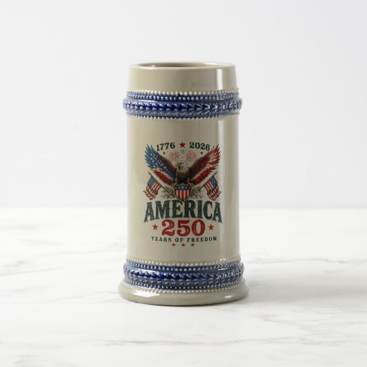 アメリカ独立250周年 USA 愛国 7月4日 ビールジョッキ (中央)