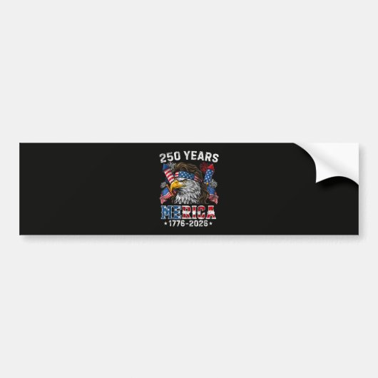 アメリカ独立250周年 USA 250年 バンパーステッカー (正面)