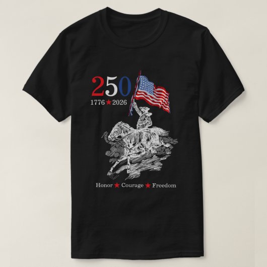 アメリカ独立250周年Tシャツ Tシャツ (デザイン正面)