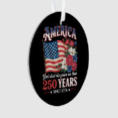 アメリカ独立250年フラワーフラッグ オーナメント (正面)