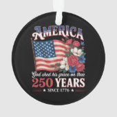 アメリカ独立250年フラワーフラッグ オーナメント (裏面)