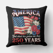 アメリカ独立250年フラワーフラッグ クッション (裏面)