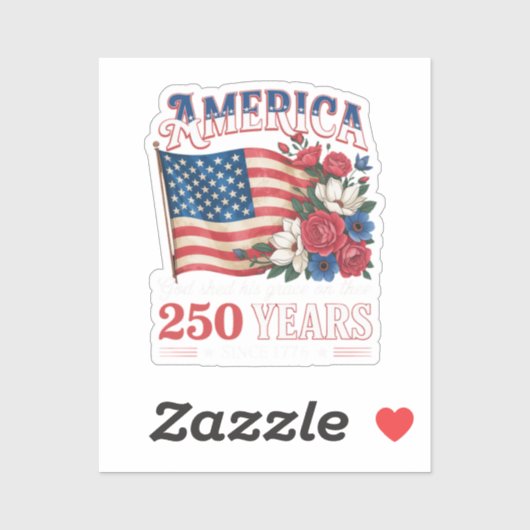 アメリカ独立250年フラワーフラッグ シール (シート)