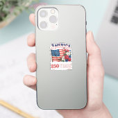 アメリカ独立250年フラワーフラッグ シール (スマートフォン)