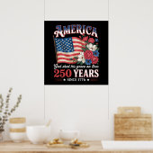 アメリカ独立250年フラワーフラッグ ポスター (キッチン)