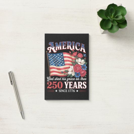 アメリカ独立250年フラワーフラッグ ポストイット (オフィス)