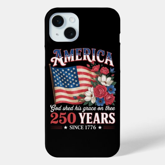 アメリカ独立250年フラワーフラッグ Case-Mate iPhoneケース (裏面)