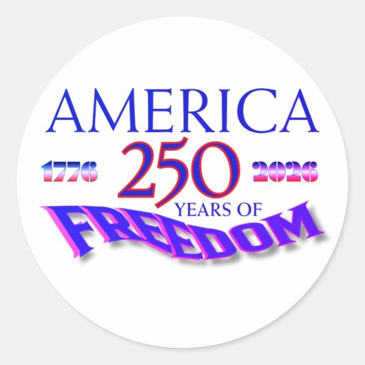 アメリカ独立250年 ラウンドシール (正面)