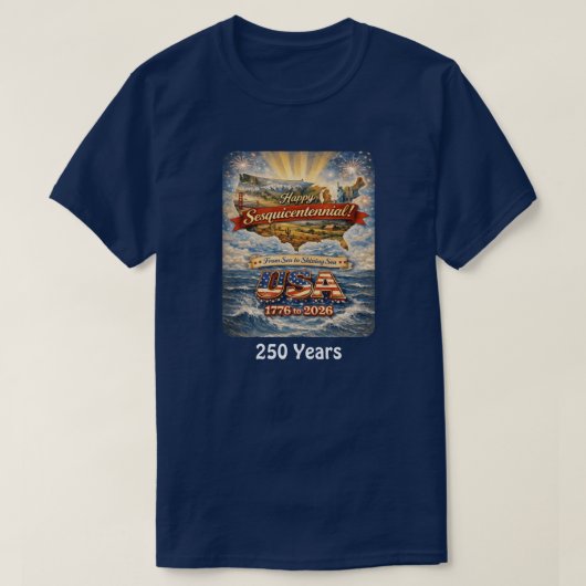アメリカ独立250年 -3 Tシャツ (デザイン正面)