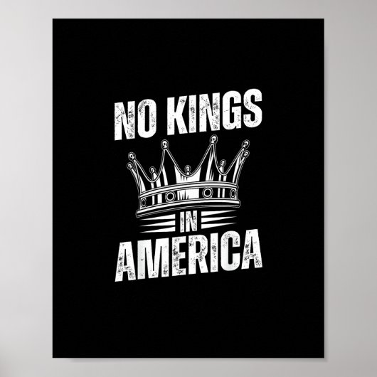 アメリカ独立 ヴィンテージ No Kings In America ポスター (正面)