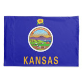 アメリカ独身のカンザス州愛国的なピローケース州旗 枕カバー (裏面)