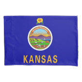 アメリカ独身のカンザス州愛国的なピローケース州旗 枕カバー (正面)
