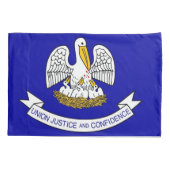 アメリカ独身のルイジアナ州愛国的ピラロケース国旗 枕カバー (裏面)