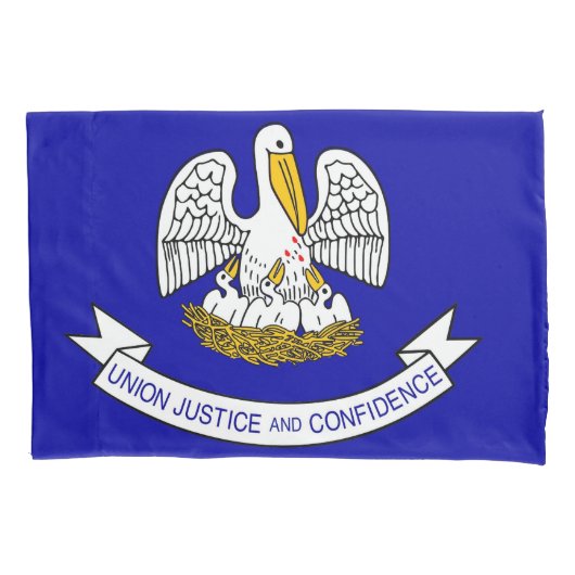 アメリカ独身のルイジアナ州愛国的ピラロケース国旗 枕カバー (正面)