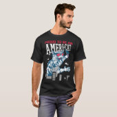 アメリカ猫であることを誇りに思う 愛国 アメリカ 7月4日 Tシャツ (正面フル)