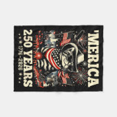 アメリカ猫独立記念日250周年1776-2026 フリースブランケット (正面(横))