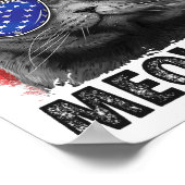 アメリカ猫Tシャツ 肉球メリカ 猫好き アメリカ独立記念日 メンズ ポスター (角)