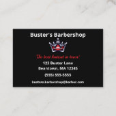 アメリカ理容師のパーソナライズ 名刺 (裏面)