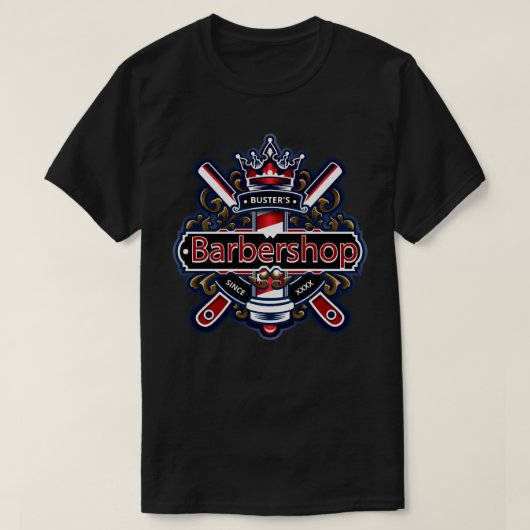 アメリカ理容師 Tシャツ (デザイン正面)