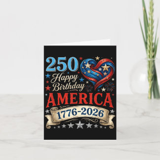 アメリカ生まれのハート 1776 2026 7月4日 アメリカ生誕250周年 カード