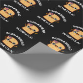 アメリカ生まれのパンと食べおもしろい物プリンDark BG ラッピングペーパー (角)