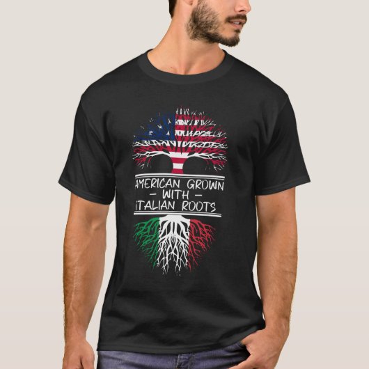 アメリカ生まれのルーツ Tシャツ (正面)