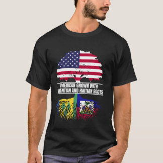 アメリカ生まれの旗の伝統を持つセントビンセント島出身のハイチ Tシャツ