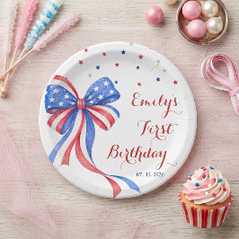 アメリカ生まれの独立記念日 誕生日 紙皿