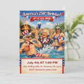 アメリカ生まれの英雄たち アメリカ250周年BBQのお祝い 招待状 (スタンド正面)
