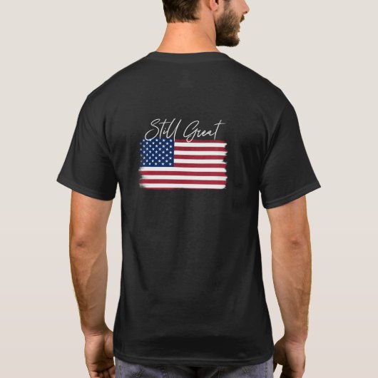 アメリカ生まれスス素晴らしル素朴グ米国国旗 Tシャツ (裏面)