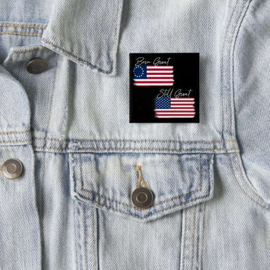 アメリカ生まれ国未素晴らし然国旗素朴 缶バッジ (インサイチュ)