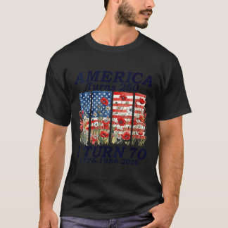 アメリカ生まれ250周年 おめでとう70歳 1956年 50周年 Tシャツ