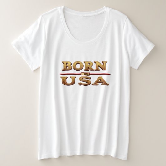 アメリカ生まれTシャツ プラスサイズTシャツ (デザイン正面)