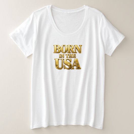 アメリカ生まれTシャツ プラスサイズTシャツ (デザイン正面)