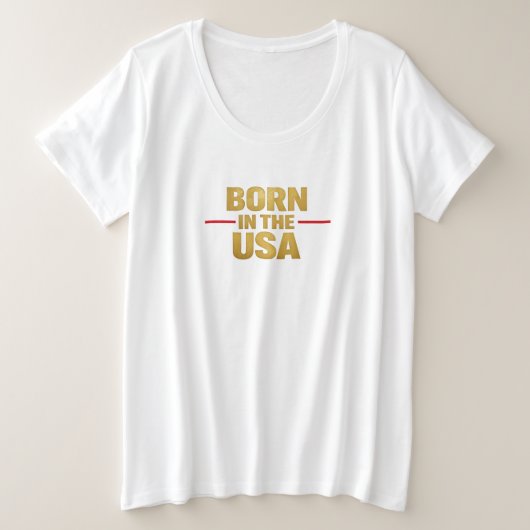 アメリカ生まれTシャツ プラスサイズTシャツ (デザイン正面)