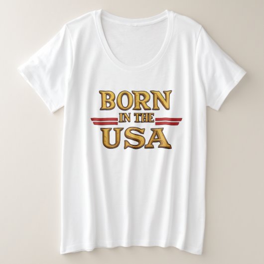 アメリカ生まれTシャツ プラスサイズTシャツ (デザイン正面)